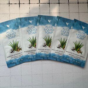 5x forever living Aloe Liquid Soap Samples 5 ml each